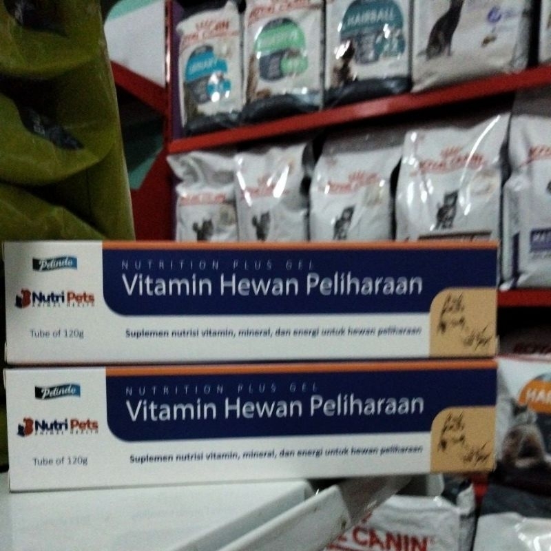 Nutri pets Animal Health Nutrition plus gel supelemen nutrisi vitamin dan energi hewan Nutri pets tube of 120gr