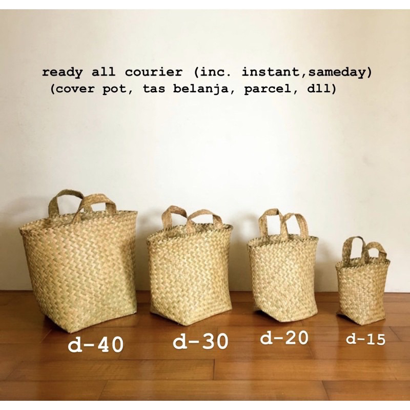 Bakul purun, keranjang purun, cover pot, tas hampers, tas sembako, cover anyaman pot, keranjang anya