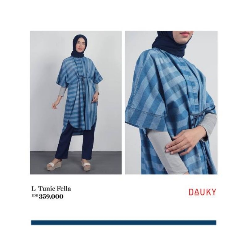 DAUKY HIJAB ATASAN TUNIK TERBARU L TUNIC FELLA