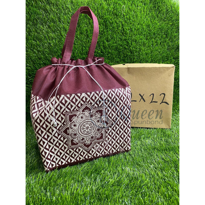 HARGA LUSIN ISI 12 BIJI• TAS HAJATAN SERUT SIZE 22x22 TEBAL 50 GSM MURNI BUKAN ABAL ABAL BATIK TENGAH