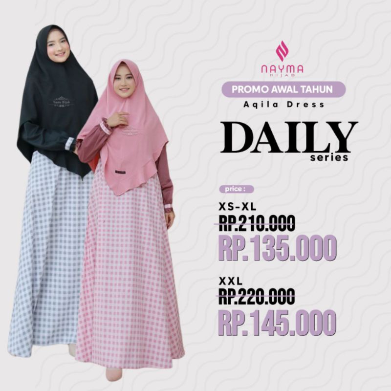 AQILA DRESS / GAMIS ONLY / SIMPLE / SYAR'I / ELEGANT / BY FANIA HIJAB