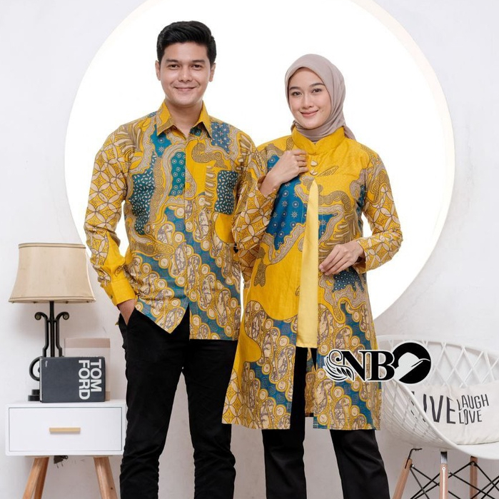 Batik Couple Modern Tunik Batik Wanita Atasan Batik Kerja Kantor Wanita