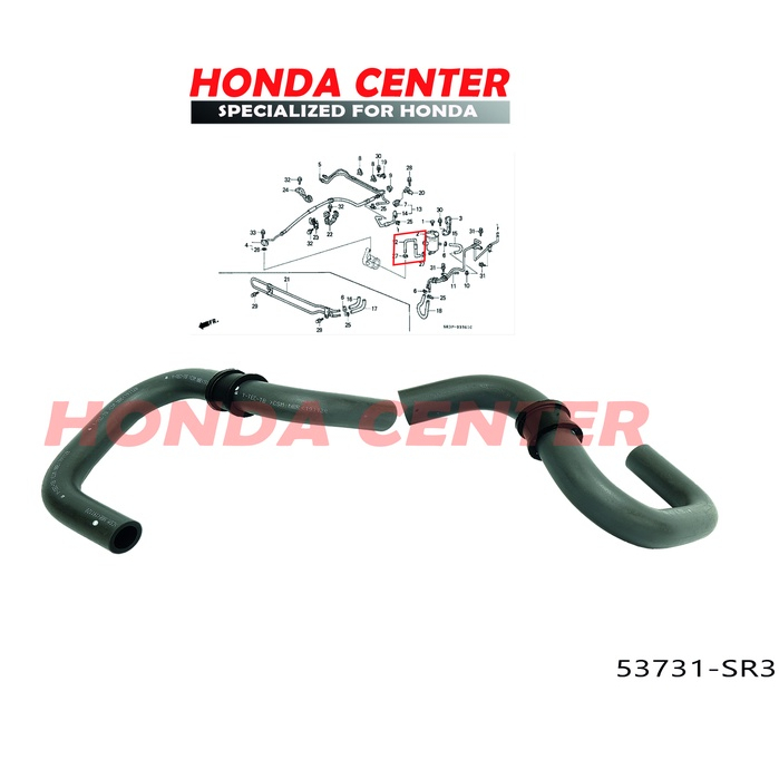 selang slang hose dari tabung ke pompa power stering steering honda civic genio estilo ferio crv old gen1 1992 1993 1994 1995 1996 1997 1998 1999 2000 2001 53731-SR3