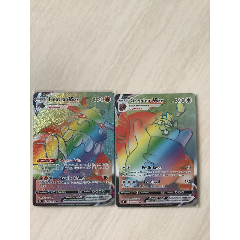 kartu pokemon/pokemon card/asli/vmax rambow/langka/kartu pokemon