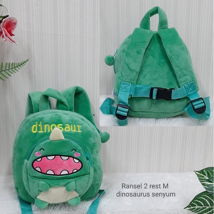 Tas Ransel Dinosaurus 2rest/Backpack Sekolah Anak Paud Karakter Animal Dino