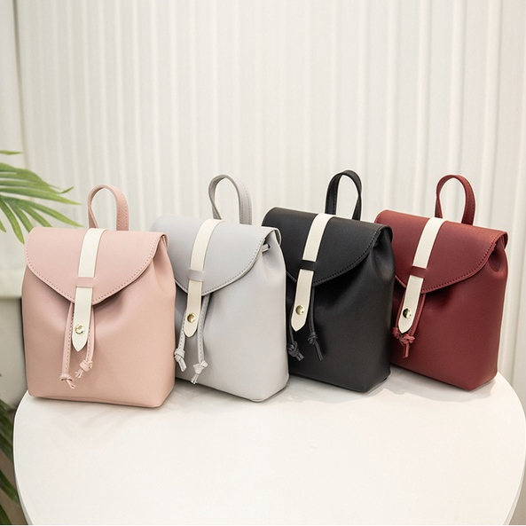 Tas Selempang Wanita Model Serut Tas Ransel Wanita Backpack Bag Kulit PU Ransel Korea Azgalery T86