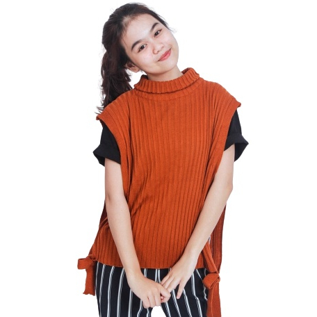 KALILA - YARA Turtleneck Vest Atasan Wanita Rajut Halus