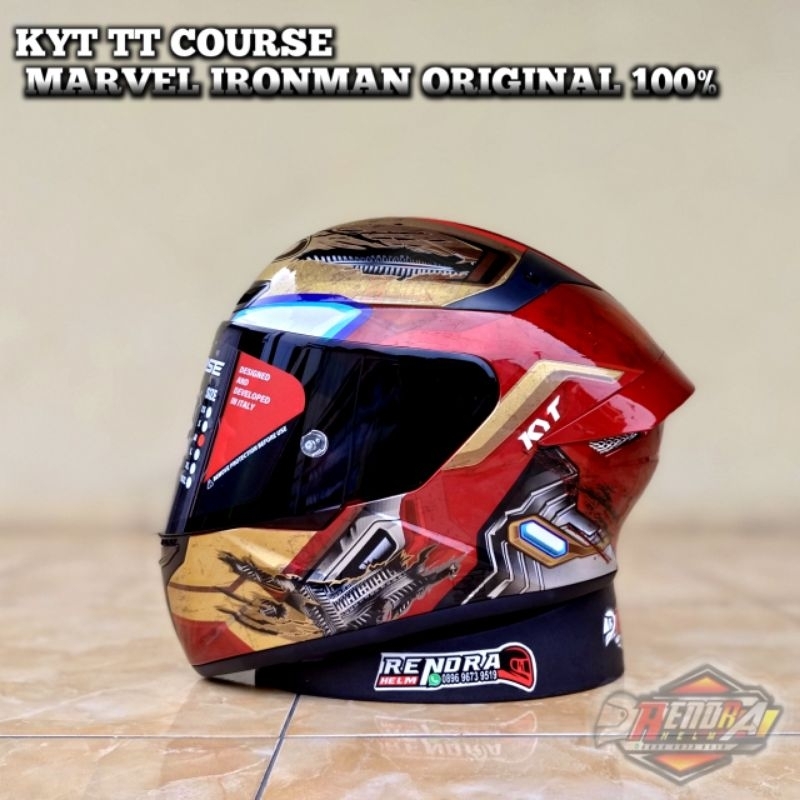 HELM KYT TT COURSE MARVEL IRONMAN. 100% ORIGINAL