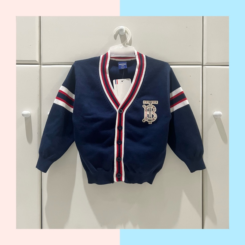 JAKET RAJUT CARDIGAN ANAK KOREAN STYLE TB NAVY