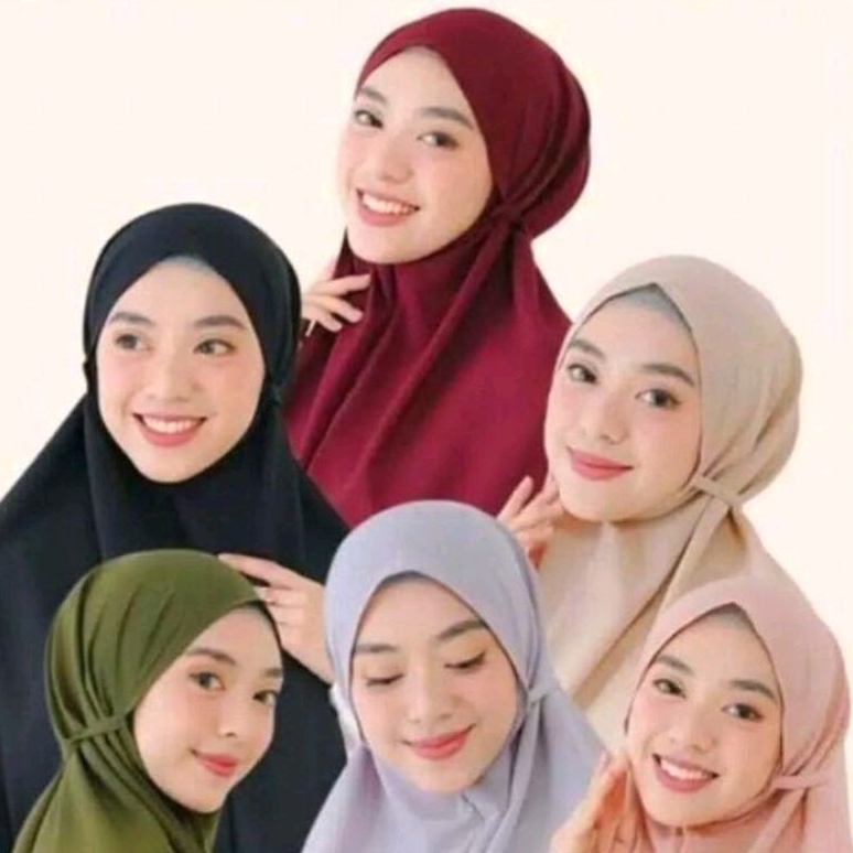 Bergo maryam polos, kerudung maryam tali, hijab maryam taliI non pet