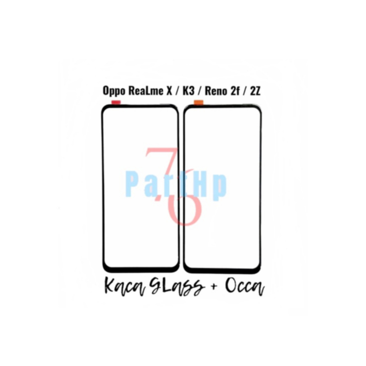 Kaca Glass Oppo Realme X - K3 Reno 2F - 2Z - Layar Kaca Glass - Hitam