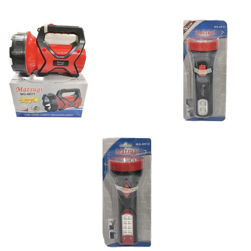 Senter LED Matsugi MG8911, MG8912, dan MG6671