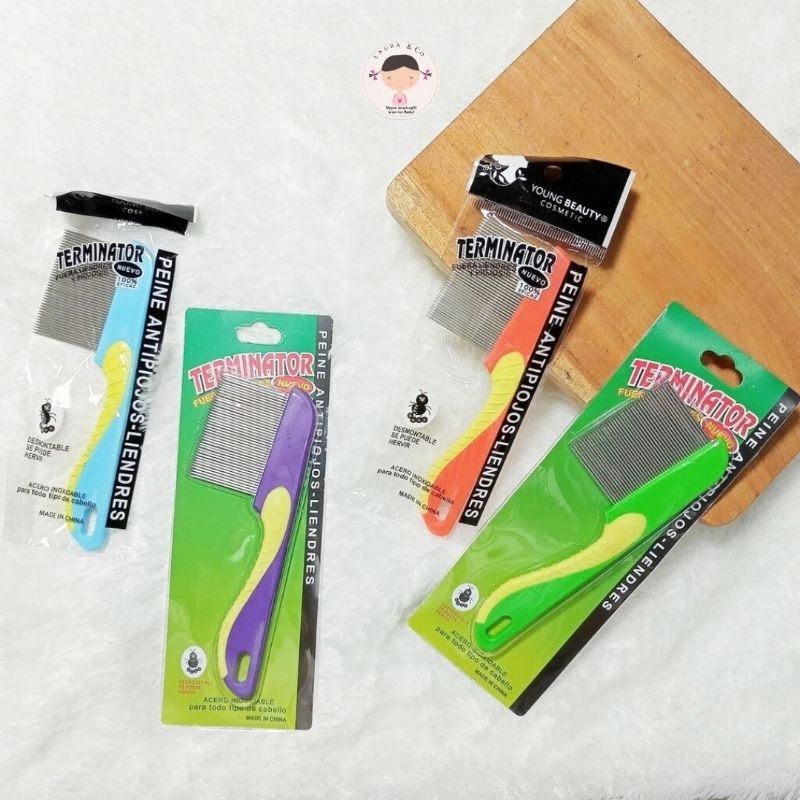 Sisir Terminator Kutu Logam / Sisir Serit Gagang / Serit Ketombe Besi Grosir