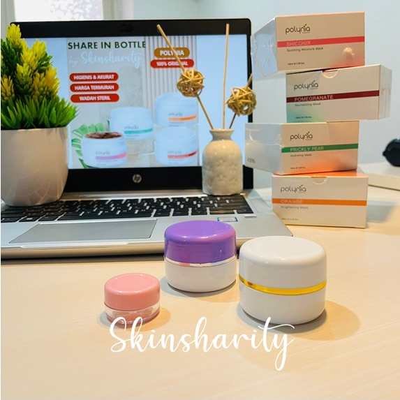 [SHARE IN JAR] POLYNIA | Pomegranate Revitalizing Face Mask | Orange Brightening Face Mask | Prickly Pear Hydrating Face Mask | Shiconix Soothing Moisture Face Mask | 5ML 10ML 20ML 30ML