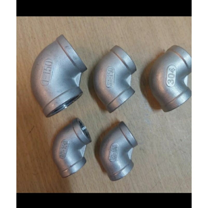 Elbow Knee 1" inch Stainless SS304 Drat Dalam 90 Derajat HQ Elbow304