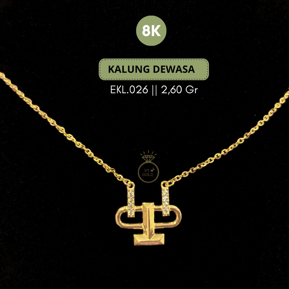 Kalung emas wanita kadar 8K (EKL-026)