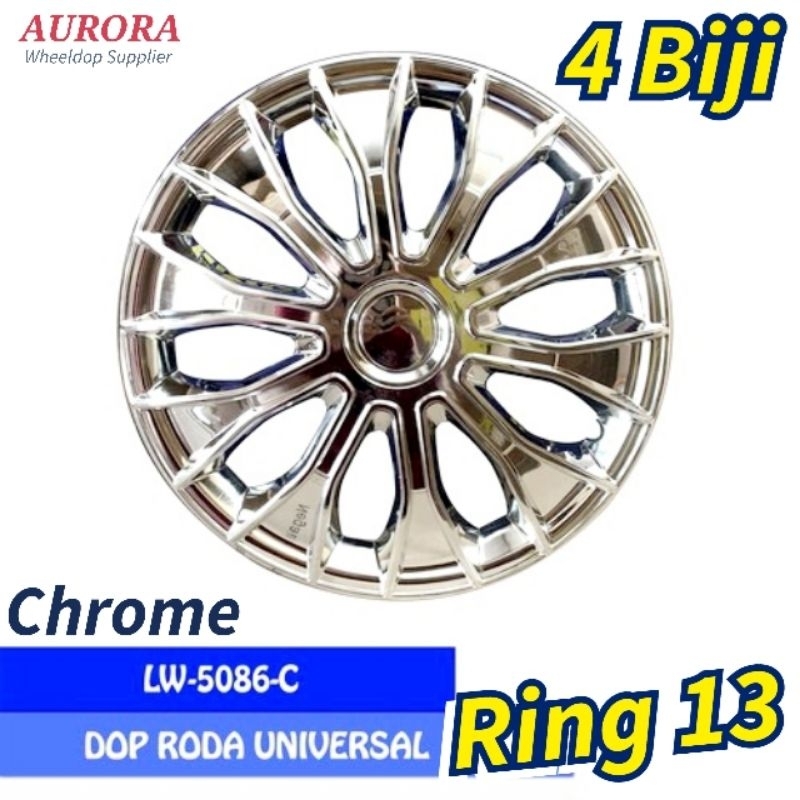Wildop Crom Weldop Wheeldop Tutup Velg Cover Velk 1 Set (4PCS) Ukuran Ring 13 Untuk Mobil Bebas Apap