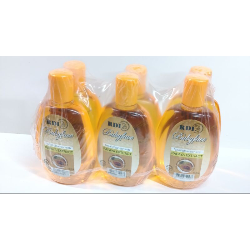 PER 6 PCS - RDL FACIAL CLEANSER 150ML PAPAYA EXTRACT