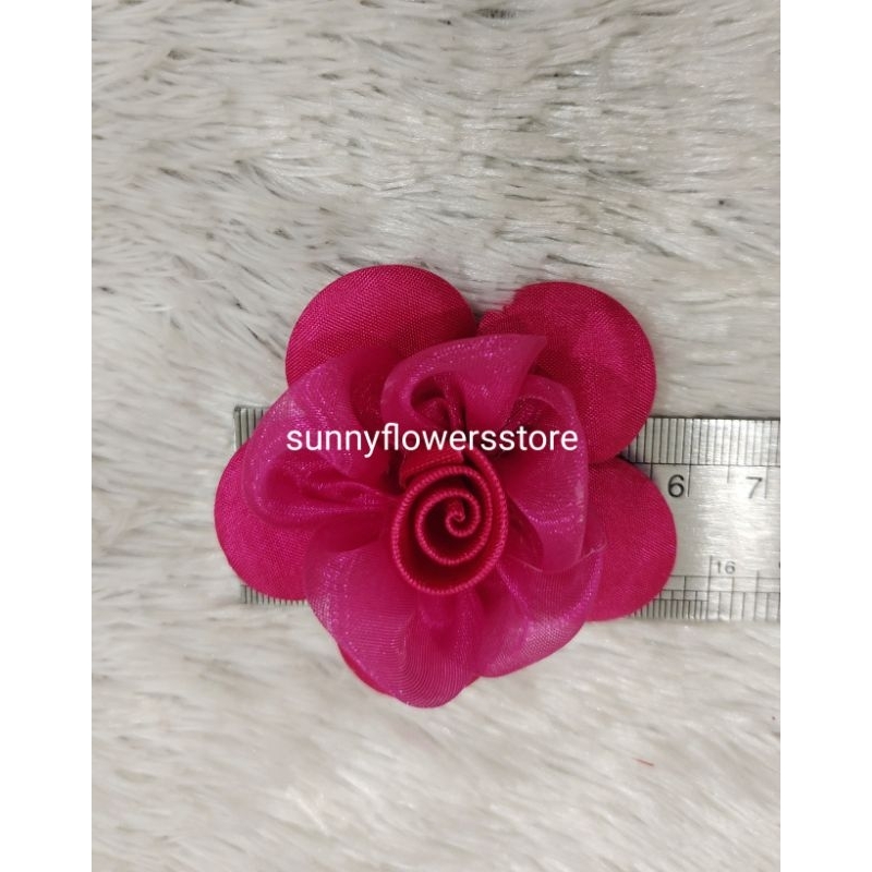 (1pcs )Aplikasi bunga lotus organdi lebar 6 cm