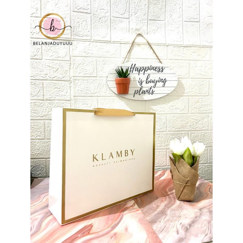 Paper Bag KLAMBY / Wearing KLAMBY Muat Box Hijab Pembungkus Kado