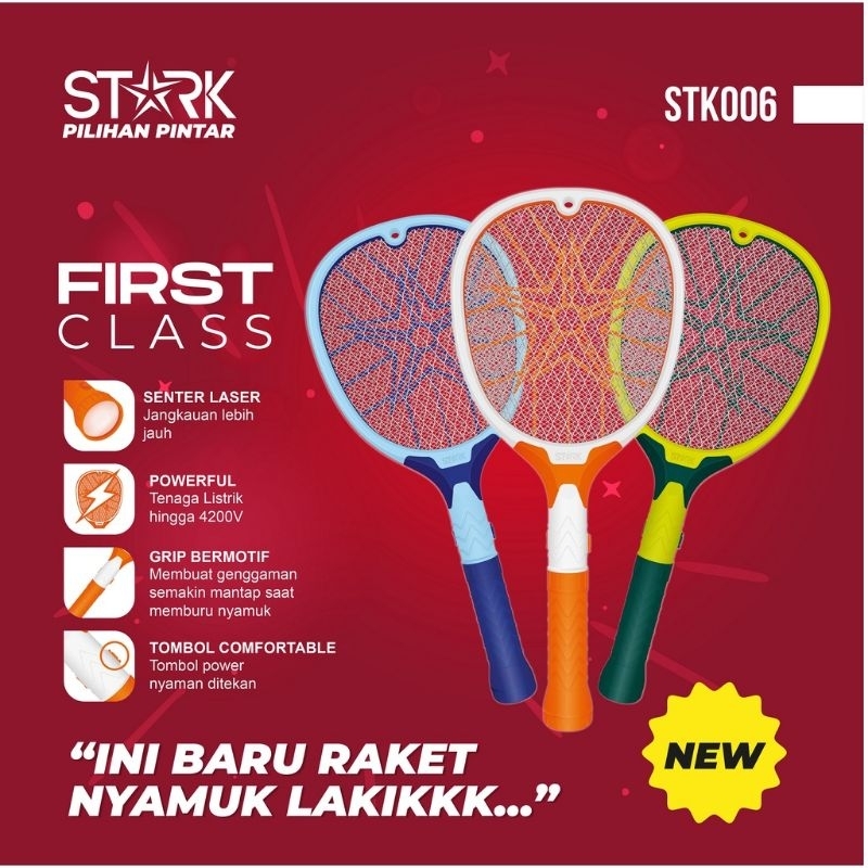 Raket Nyamuk STARK STK 006 Plus Center Original