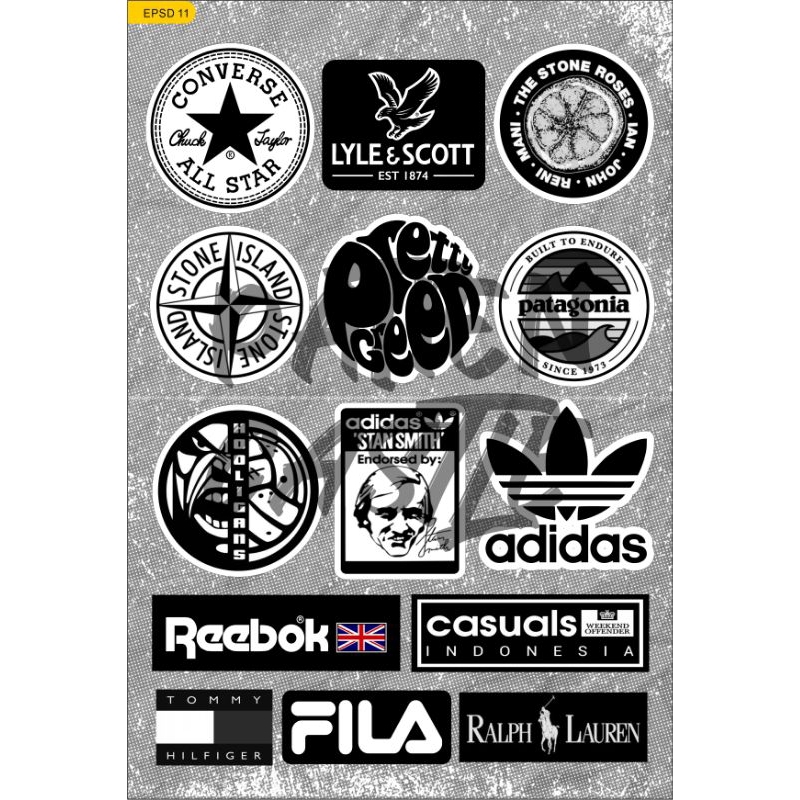 

Stiker Pack Brand Casual