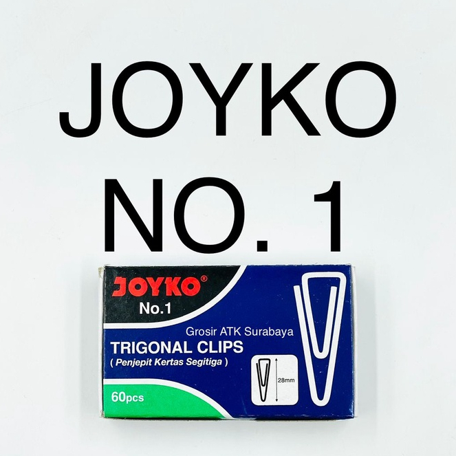 

( DAPAT 1 PAK KECIL ) PAPER CLIP JOYKO NO.1 / Trigonal Clip Klip Penjepit Kertas Joyko No.1