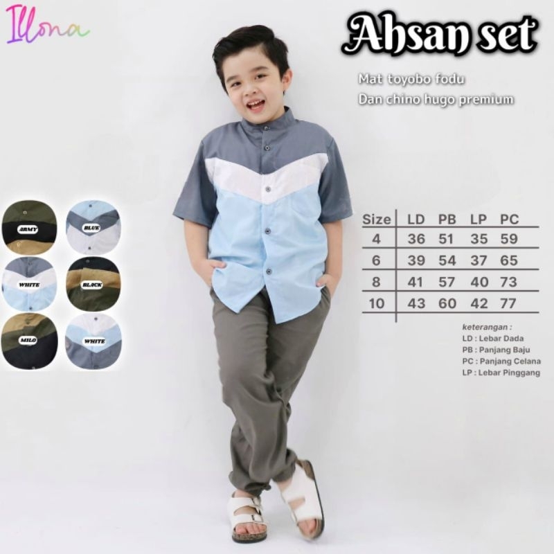AHSAN SET SETELAN KURTA KOKO ANAK ILLONA
