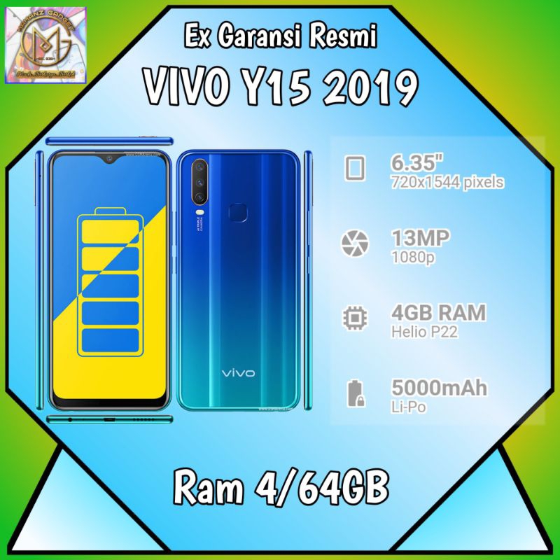 Vivo Y15 2019 Ram 4/64Gb mulus murah