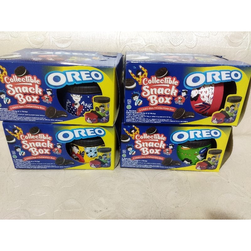 OREO COLLECTIBLE SNACK BOX 2 × 119 GRAM/ OREO BENTO BOX LIMITED EDITION /OREO LEBARAN /  KUE LEBARAN