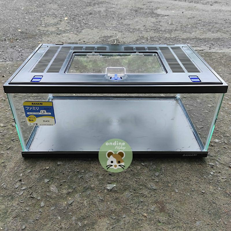 [ONDINE PETSHOP] AKUARIUM AKRILIK PENDEK UKURAN L PLUS TUTUP