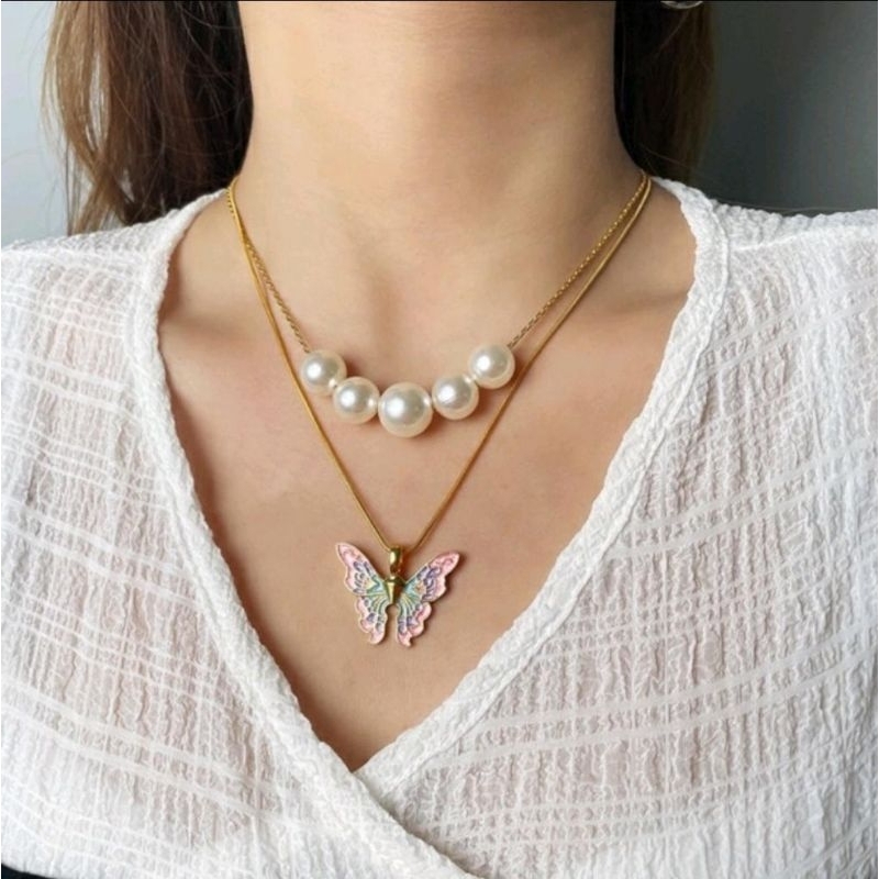 KALUNG DAN CINCIN BARBIE MERMAIDIA KALUNG CINCIN CANTIK KALUNG KUPU KUPU CINCIN MUTIARA KALUNG MUTIARA