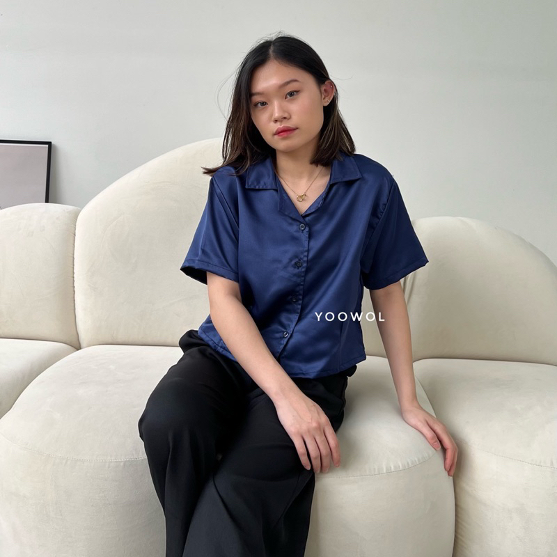 Satin Crop Shirt