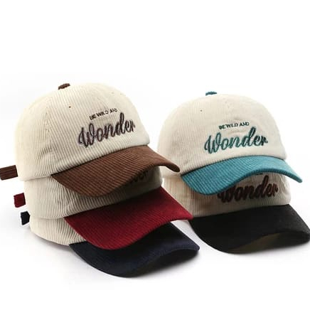 Topi Polo Caps WONDER Corduroy  Import Quality / Topi Baseball Pria Wanita Bahan Corduroi Premium