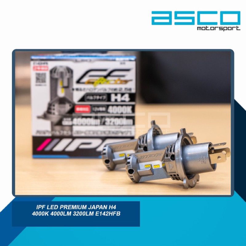 IPF LED Premium Japan H4 4000K 4000lm 3200lm E142HFB