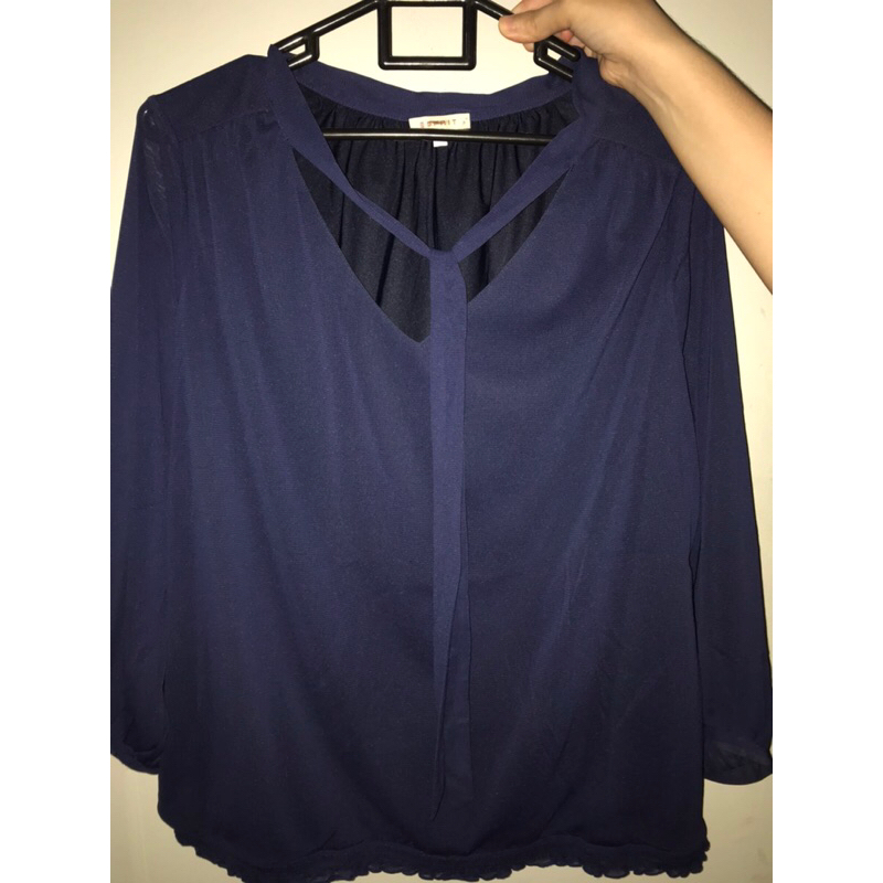 blouse navy Esprit