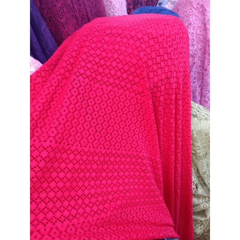 KAIN BRUKAT RAJUT STREET MERAH
