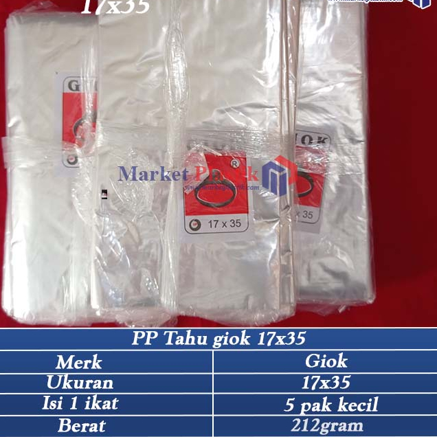 Plastik Bening / Plastik PP / Plastik PP Tahu Giok 17x35