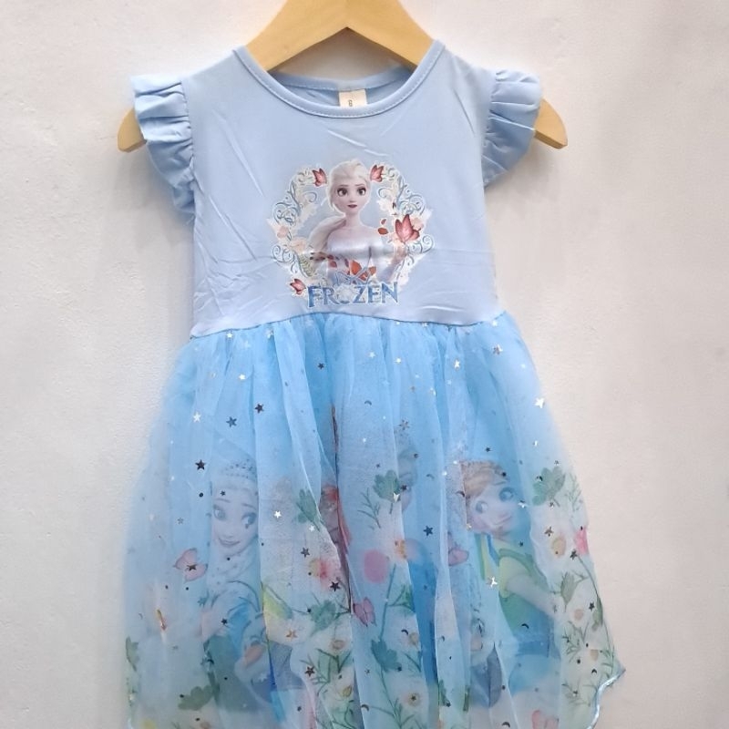 DRES ANAK CEWEK MOTIF FROZEN