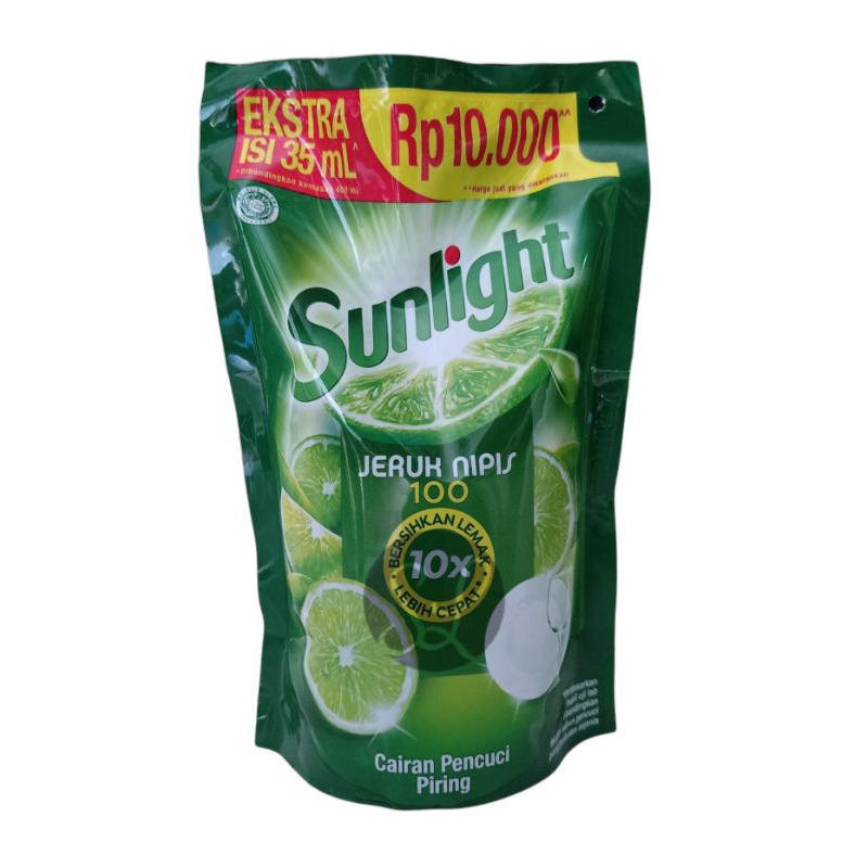 Sunlight Sabun Cuci Piring 435ml Kemasan Ekstra Isi 35ml Sunlight Jeruk Nipis Bersikan Lemak