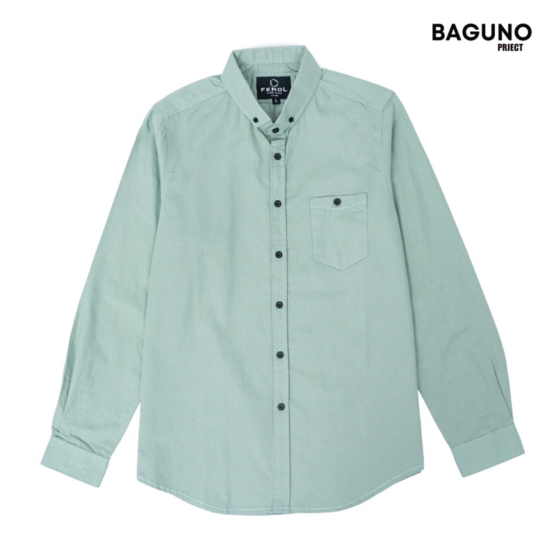 Kemeja Lengan Panjang Mess Misty Green