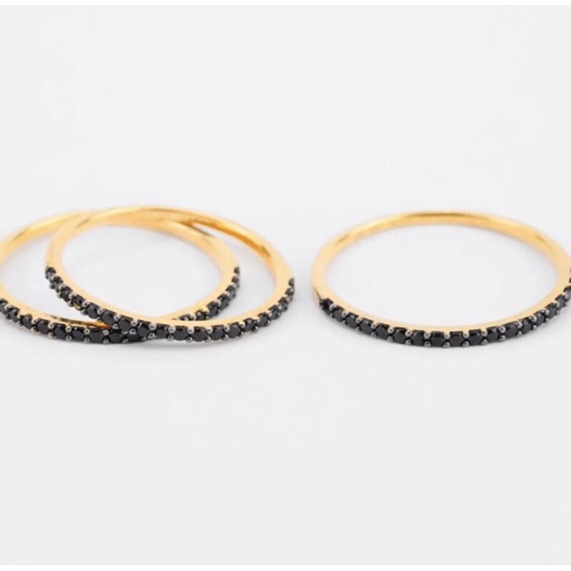 CINCIN EMAS MOTIF PERMATA HITAM