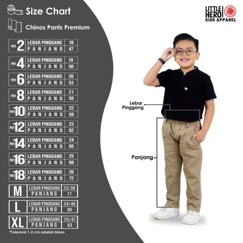 [1-13T] CELANA ANAK LAKI LAKI CHINOS CHINO PANJANG 1-13 TAHUN LITTLE HERO ORIGINAL ALTHAu / CELANA CHINOS PANJANG ANAK COWOK PREMIUM ORIGINAL BY LITTLE HERO / CHINOS PANTS PREMIUM LITTLE HERO
