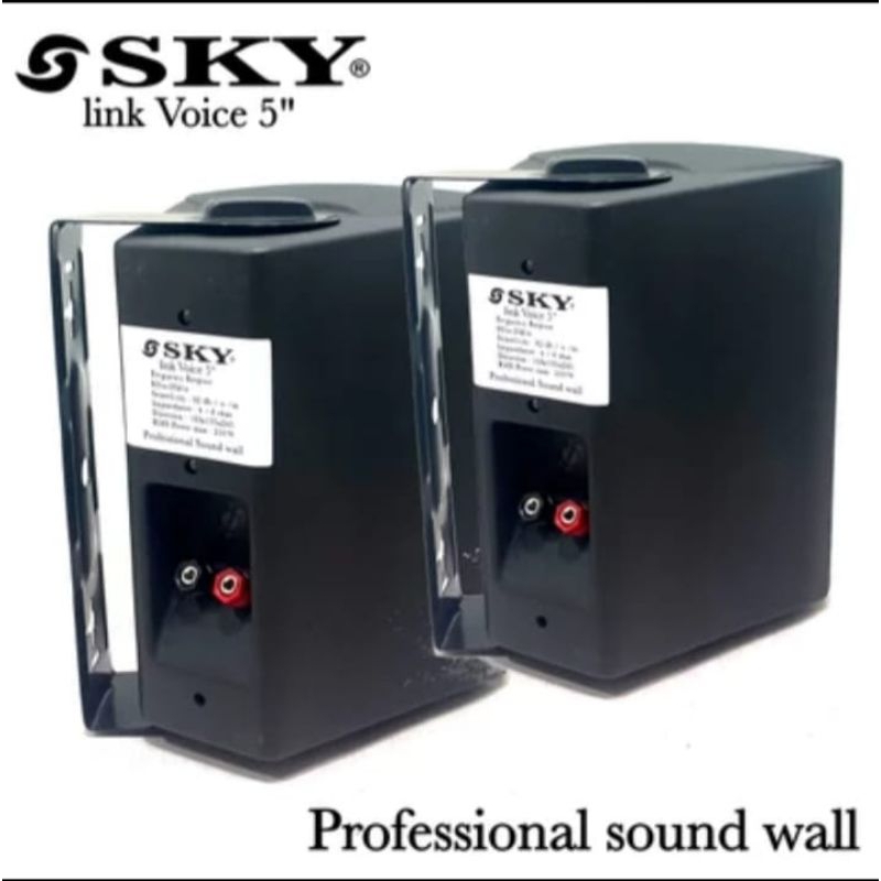 Paket sound 5 &quot; inch cocok untuk kantoran sekolahan dan cafe original wall sky audio garansi 2tahun