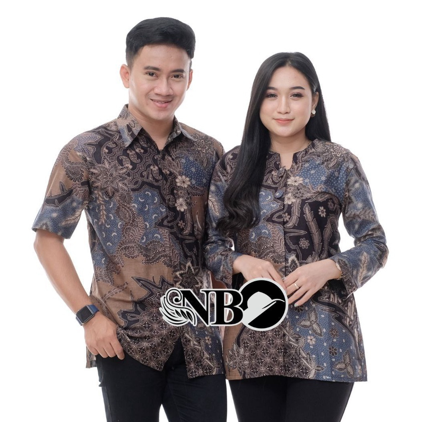 Batik Couple Modern Atasan Blouse Batik Kerja Wanita Kantor