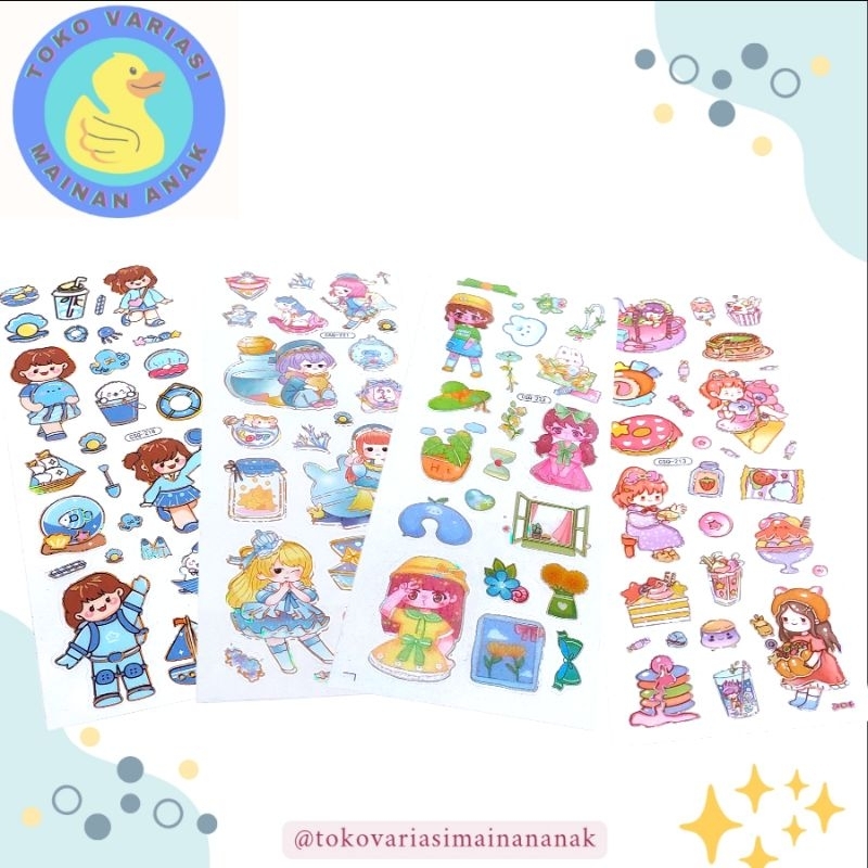 

STIKER KARTUN KOREA ANTI AIR STIKER KACA AESTHETIC DECO JURNAL SCRAPBOOK STIKER BOTOL MENGKILAT