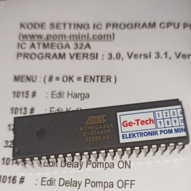 IC Program Pom Mini IC Atmega 32 Original Versi 3.2 Edit Nama
