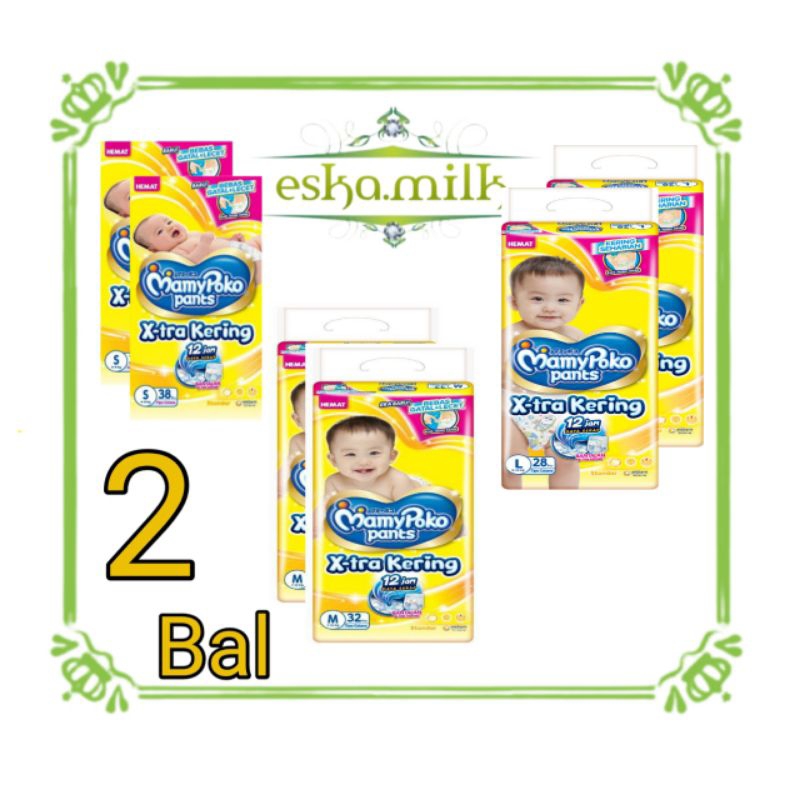 PAKET 2 BAL MAMYPOKO PANTS ( S38/M32/L28 )