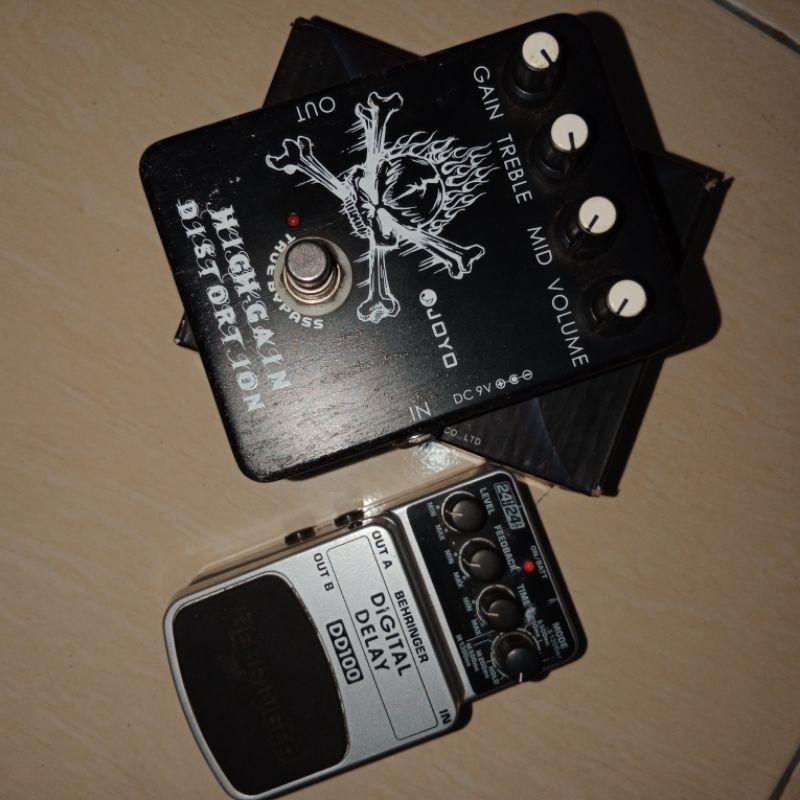 efek gitar, Behringer digital delay / Joyo High gain distorsi. ( SECOND / Bekas )