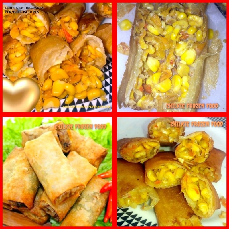 

Lumpia jagung pedas frozen isi 10 Pcs